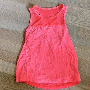 ZELLA GIRL Double Layer Mesh Tank. XS (5-6), CORAL SAMBA.